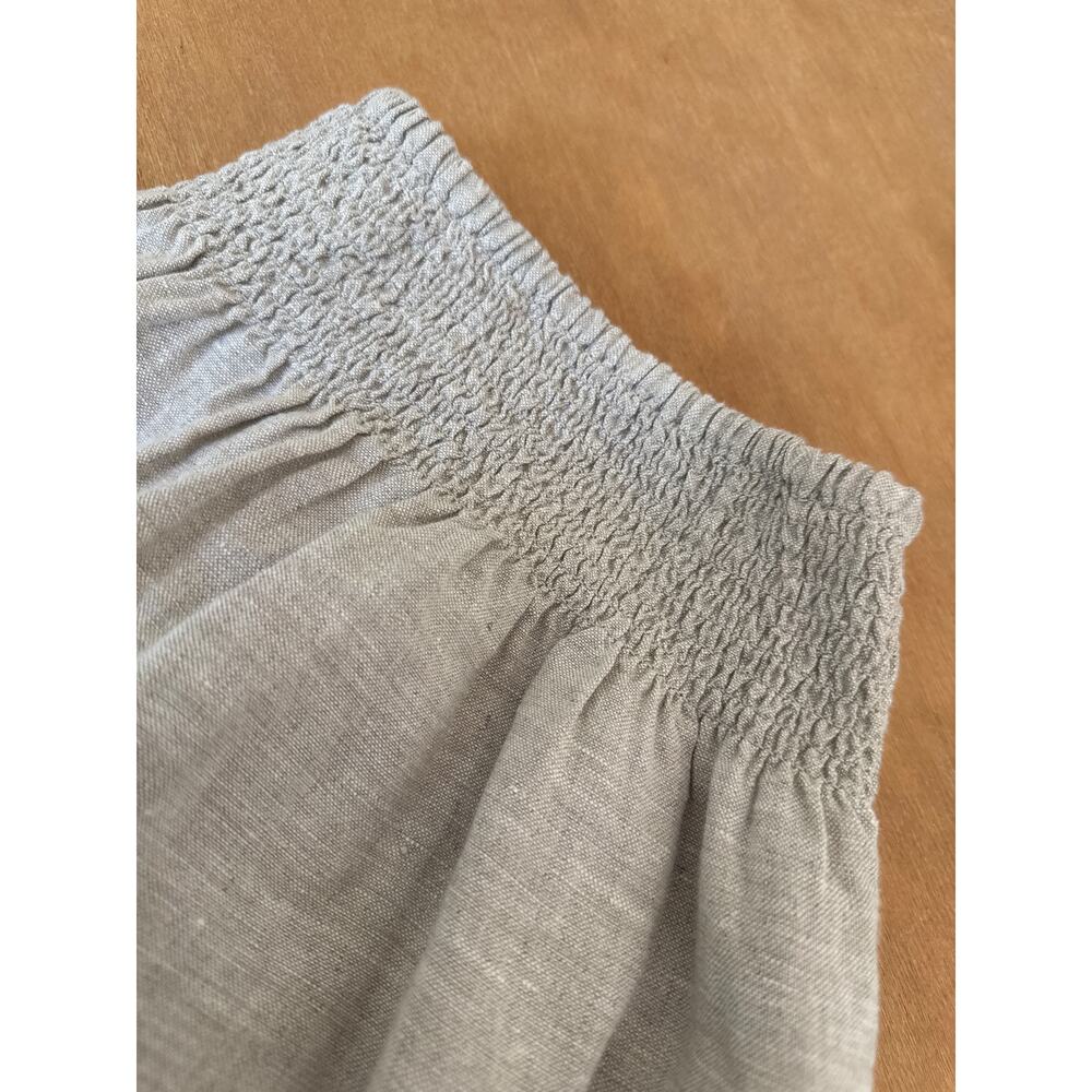 Chico's Linen Embroidered Scallop Hem Skirt 1.5 US 10 Natural - Picture 8 of 11